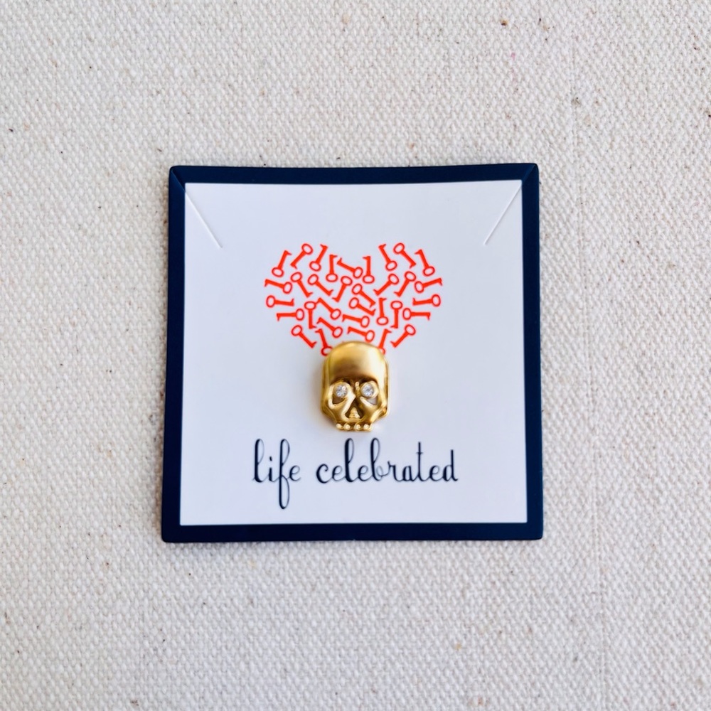 *Gold Skull Charm* KEEP COLLECTIVE Retired Halloween